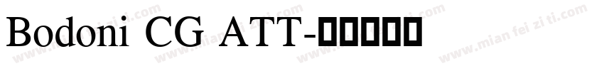 Bodoni CG ATT字体转换